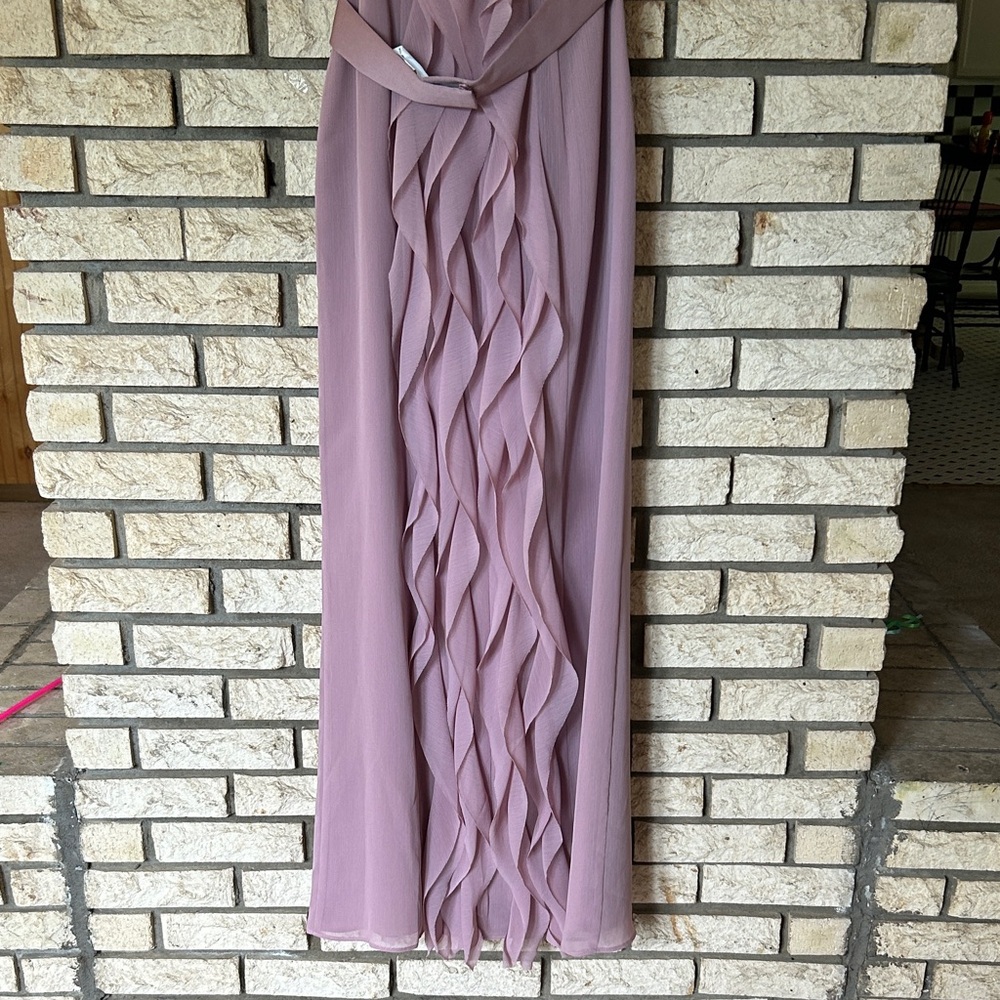 One Shoulder Mauve Dress - Picture 3 of 7